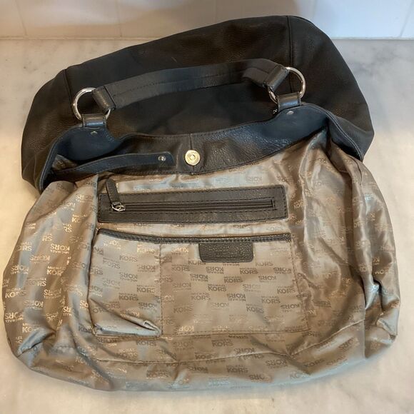 Michael Kors Bedford Belted Black Leather Satchel Shoulder Bag Handbag - Picture 13 of 15